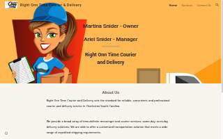 Right Onn Time Courier and Delivery website