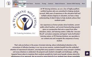 TR Tutoring Solutions website