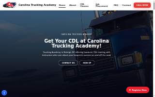 Carolina Trucking Academy website