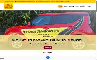 Mount Pleasant Driving School website