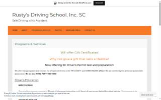 Rusty's Driving School, Inc. website