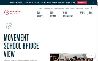 Movement School Bridge View website