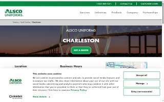 Alsco Uniforms of Charleston website