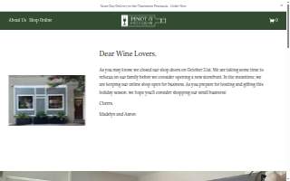 Pinot and Provisions website