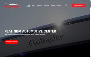 Platinum Automotive Center website