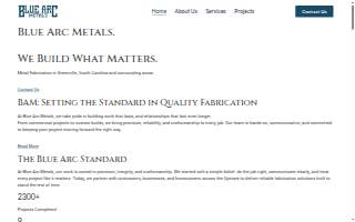 Blue Arc Metals website