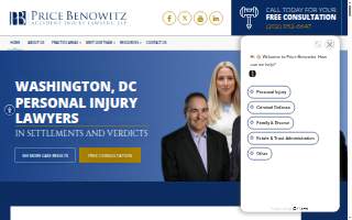 Price Benowitz Accident Injury Lawyers, LLP of Washington website