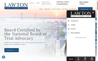 Lawton Law Firm website