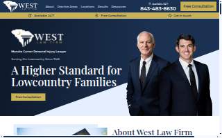 West Law Firm Personal Injury Lawyers website