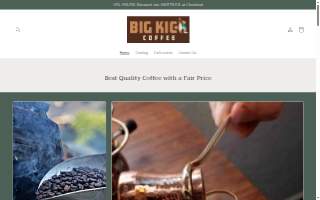 Big Kick Coffee website