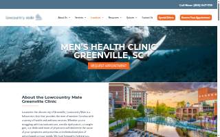 Lowcountry Male Clinic - Greenville, SC - TRT and Weight Loss Services website