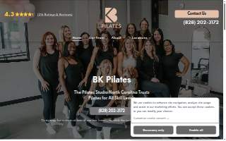 BK Pilates Charleston website