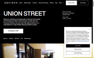Equinox Union Street website