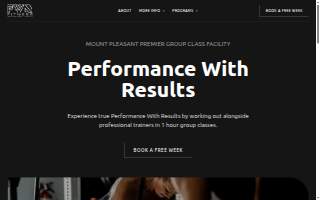 PWR Fitness - Mount Pleasant website