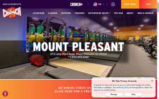 Crunch Fitness - Mount Pleasant website