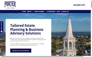 Porter Law Firm website