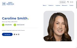 Caroline Smith at First Heritage Mortgage website