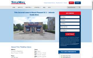 TitleMax Title Loans of Mt Pleasant website