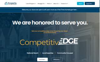 Prosperity Home Mortgage website
