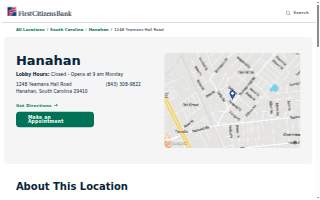First Citizens Bank of Hanahan website