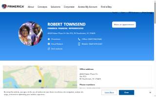 Robert Townsend: Primerica - Financial Services website