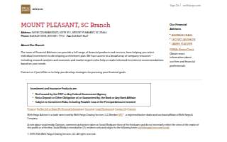 Wells Fargo Advisors of Mt Pleasant website