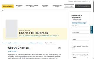 Edward Jones - Financial Advisor: Charles M Holbrook website