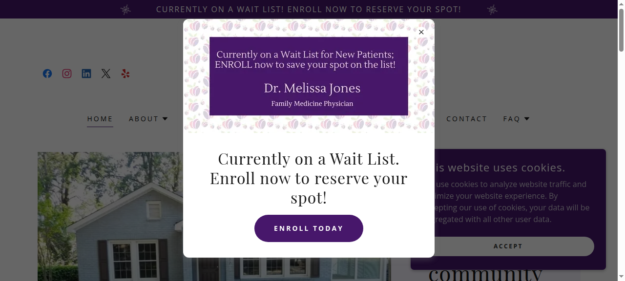 Priority Care, PC - Dr. Melissa Jones, DO website