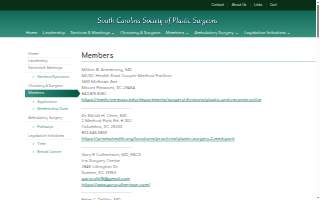 MUSC Plastic Surgery: Young III Rodney B MD website