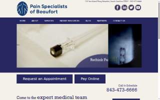 Pain Specialists of Beaufort website