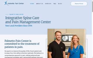Palmetto Pain Center website
