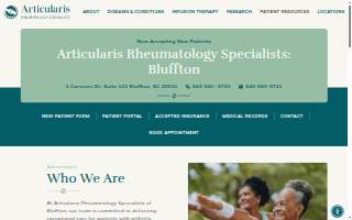 Articularis Rheumatology Specialists Bluffton website