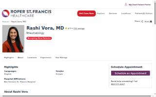 Rashi Vora, MD website