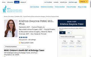 Krishna Gwynne Patel, MD, PhD of Mt Pleasant website