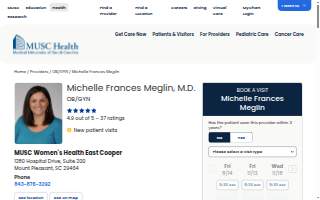 Michelle Frances Meglin, MD website