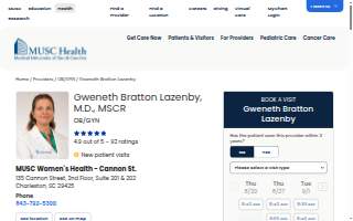 Gweneth Bratton Lazenby, MD, MSCR website