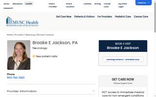 Brooke E Jackson, PA website