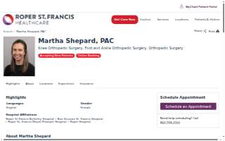 Martha Shepard, PA-C website