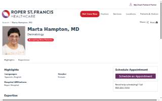 Hampton Marta T MD website