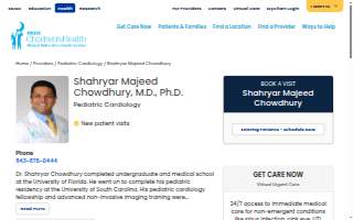 Shahryar Majeed Chowdhury, MD, PhD, MSCR website
