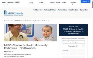 MUSC Children's Health University Pediatrics - Northwoods website