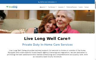 Live Long Well Care of Charleston website