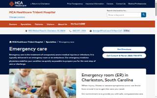HCA Healthcare Trident Hospital Emergency Room website