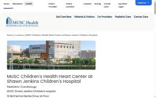 MUSC Children's Health Heart Center at Shawn Jenkins Children's Hospital website
