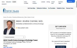 Marc-Andre Cornier, MD website