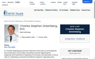 Greenberg Charles S MD website
