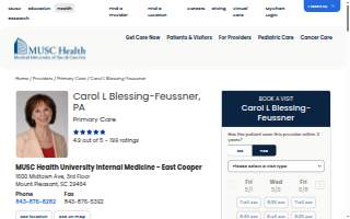 Carol L Blessing-Feussner, PA website