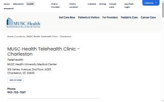 MUSC Health Telehealth Clinic - Charleston website