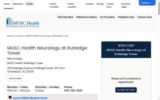 MUSC Health Neurology at Rutledge Tower website