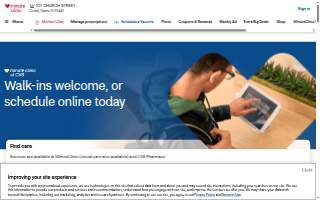 MinuteClinic at CVS of Akron website